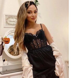new for love and lemons lilou pj slip lingerie m or xs